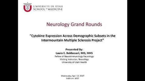 Thumbnail for Cytokine Expression Across Demographic Subsets in the Intermountain Multiple Sclerosis Project / Emerging Therapeutics in Neuromuscular Medicine: Breakthroughs and Challenges