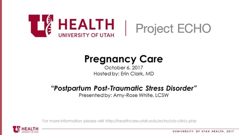 Thumbnail for entry Postpartum Post-Traumatic Stress Disorder (10.06.2017)