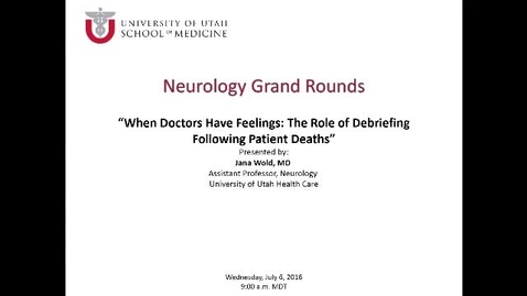 Thumbnail for When Doctors Have Feelings: The Role of Debriefing Following Patient Deaths