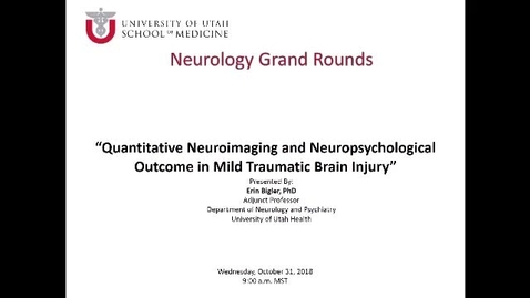 Thumbnail for Quantitative Neuroimaging and Neuropsychological Outcome in Mild Traumatic Brain Injury