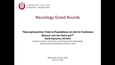 Thumbnail for Neuroprevention Trials in Populations at-risk for Parkinson disease