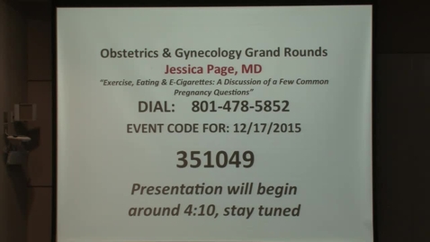 Thumbnail for Exercise, eating &amp; E-cigarettes: A discussion of a few common pregnancy questions