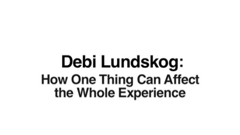 Thumbnail for entry Debi Lundskog: How One Thing Can Make A Difference