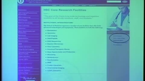 Thumbnail for 01/20/10 - (part 2) Core research facilities in the SOM &amp; writing a grant to play for them? - Jerry Kaplan