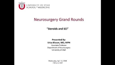 Thumbnail for Steroids and SCI