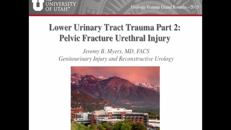 Thumbnail for entry Lower Urinary Tract Trauma Part 2 PFUI