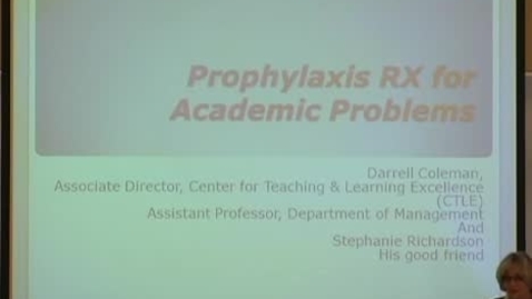 Thumbnail for Prophylaxis RX for Academic Problems