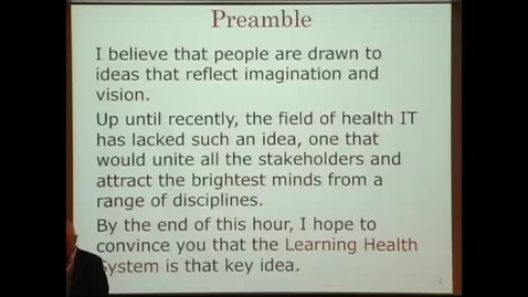 Thumbnail for Informatics for the Nationwide Learning Health System