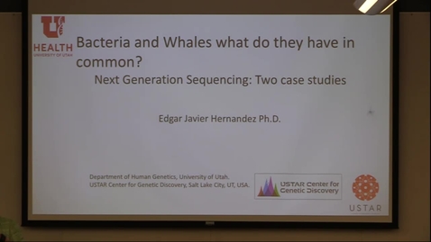 Thumbnail for Bacteria and Whales, What Do They Have In Common? - Next Generation Sequencing: Two Case Studies