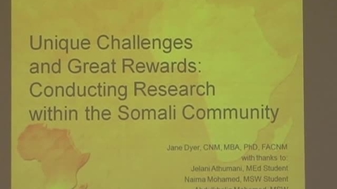 Thumbnail for Unique Challenges &amp; great rewards: Conducting research within the Somali community