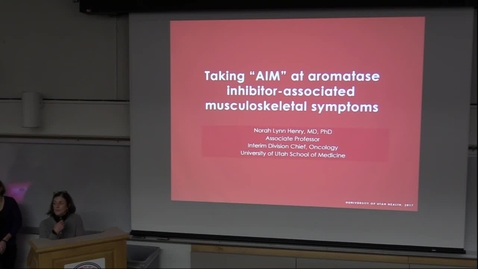 Thumbnail for entry Taking &quot; AIM&quot; at aromatase inhibitor-associated musculoskeletal symptoms