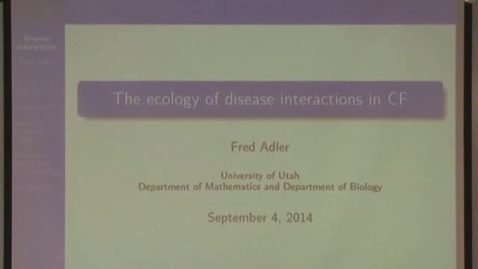 Thumbnail for The ecology of disease interactions in the CF lung