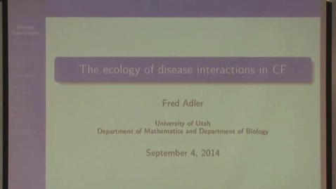 Thumbnail for entry The ecology of disease interactions in the CF lung