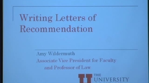 Thumbnail for Writing Effective Professional Letters of Evaluation