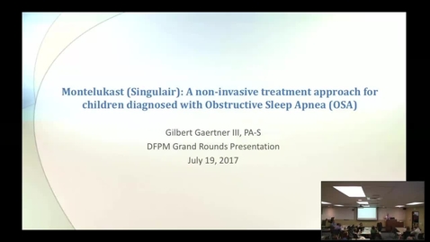 Thumbnail for entry Montelukast (Singulair): A non-invasive treatment approach for children diagnosed with Obstructive Sleep Apnea (OSA)