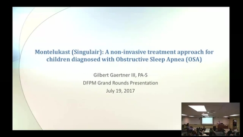 Thumbnail for Montelukast (Singulair): A non-invasive treatment approach for children diagnosed with Obstructive Sleep Apnea (OSA)