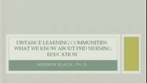Thumbnail for Distance Learning Communities