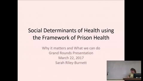Thumbnail for entry Social Determinants of Health using the Framework of Prison Health