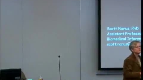 Thumbnail for Diverse Biomedical Research and Strange (Informatics) Attractors | Scott Narus, PhD | 2010-09-09