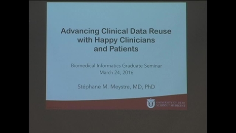 Thumbnail for BMi Graduate Seminar - Stephane Meystre