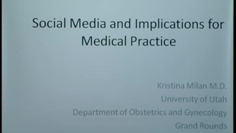 Thumbnail for Social media &amp; implications for medical practice