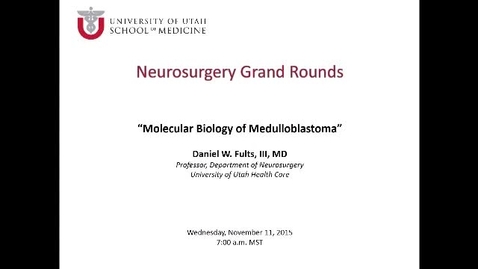 Thumbnail for Molecular Biology of Medulloblastoma