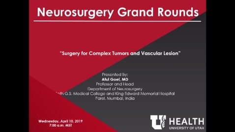 Thumbnail for Surgery for Complex Tumors and Vascular Lesions