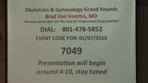 Thumbnail for Multiple birth after IVF-the case for professional responsibility