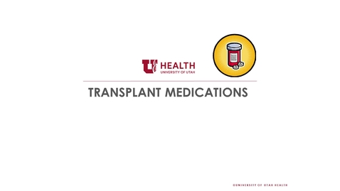 Thumbnail for entry Pre Transplant Medications