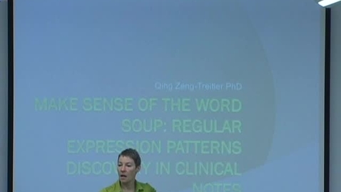 Thumbnail for Make Sense of the Word Soup: Regular Expression Patterns Discovery in Clinical Notes