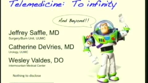 Thumbnail for Telemedicine: To infinity and beyond! - 05/16/12