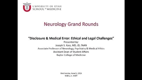 Thumbnail for Disclosure and Medical Error