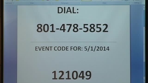 Thumbnail for 05/01/14 - Erin Clark 