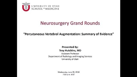 Thumbnail for Percutaneous Vertebral Augmentation: Summary of Evidence