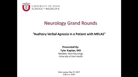 Thumbnail for Auditory Verbal Agnosia in a Patient with MELAS / Development of NMDA Receptor Encephalitis Following HSV Encephalitis: A Review