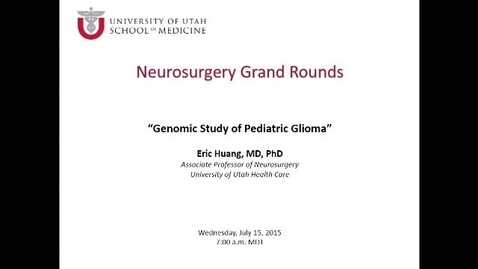Thumbnail for Genomic Study of Pediatric Glioma