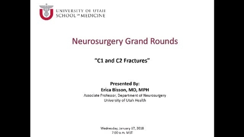 Thumbnail for C1 and C2 Fractures