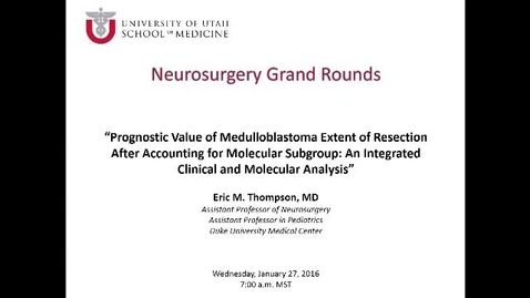 Thumbnail for Prognostic Value of Medulloblastoma Extent of Resection...