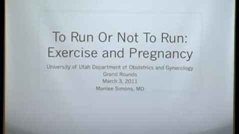 Thumbnail for To run or not to run: exercise &amp; pregnancy