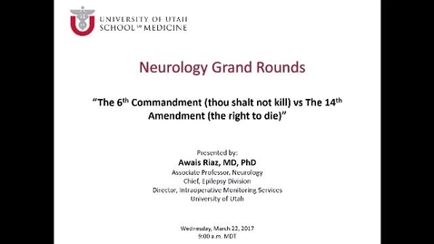 Thumbnail for The 6th Commandment (Thou Shalt Not Kill) VS The 14th Amendment (The Right to Die): Tracking the History of the Right-to-Die Movement