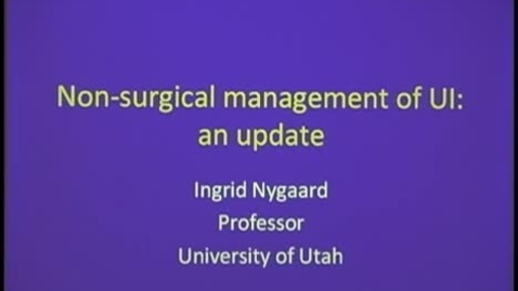 Thumbnail for Non-surgical management of UI