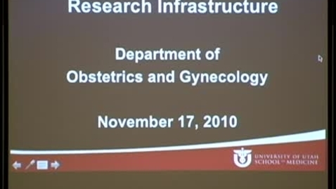 Thumbnail for 11/17/10 - Developing a departmental research infrastructure