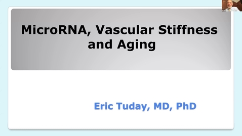 Thumbnail for entry MicroRNA, vascular stiffness &amp; aging 