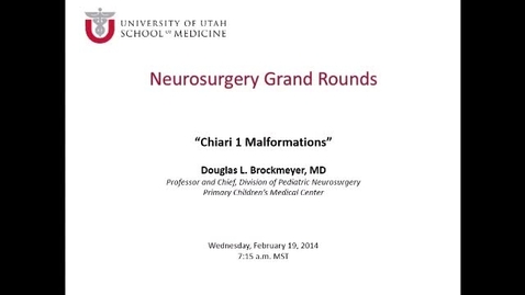 Thumbnail for Chiarl 1 Malformations