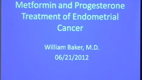 Thumbnail for Resident Research Day: Metformin and Progesterone Treatment of Endometrial Cancer