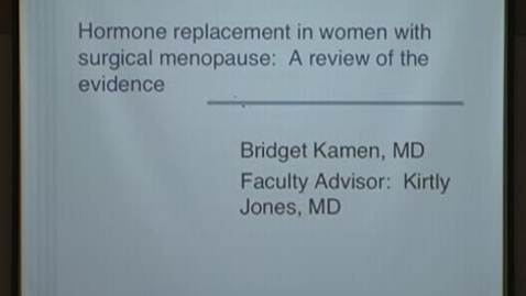 Thumbnail for Hormone replacement in women with surgical menopause: A review of the evidence