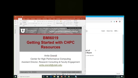 Thumbnail for BMI 6019 - Getting Started with CHPC Resources