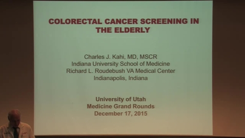 Thumbnail for Colorectal cancer screening in the elderly