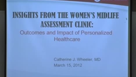 Thumbnail for Insights from the Women's Midlife Assessment Clinic