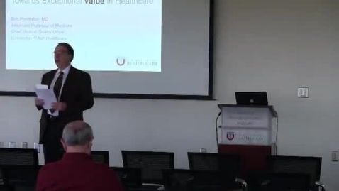 Thumbnail for Department of Psychiatry Grand Rounds Lecture about Value Driven Outcomes (VDO)